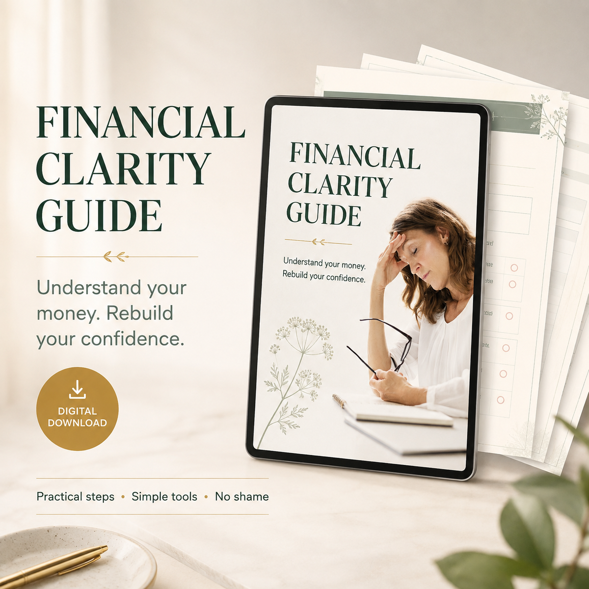 Financial Clarity Guide - The Divorced Woman's No Shame guide to Understanding Her Money Again